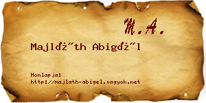 Majláth Abigél névjegykártya